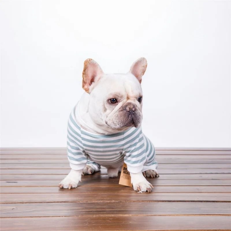 Комбинезон для собак Pet Shop Йоркская одежда пижамы для собак Полосатый Тонкий щенок пальто костюм куртка осень Померанский