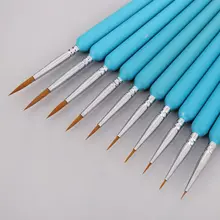 10 шт./компл. 10 шт./компл. Профессиональный Волк волос ручка тонкой Краски ing кисть Набор художника акварель акрил Краски Кисть художественная