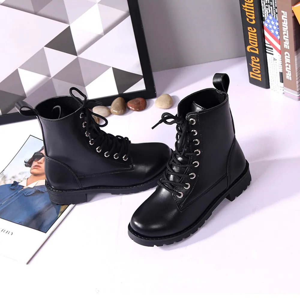 Boots-Women-Fashion-Solid-Leather-Middle-Lace-Up-Thick-Martin-Boots-Round-Toe-Shoes-Outdoor-PU (2)