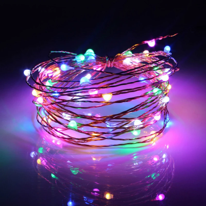 Светодиодные ленты 10 м 100led 5M 50 LED 2M 20LED светящиеся гирлянды светильник USB Медный