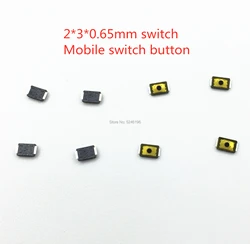 20-200pcs 2*3*0.65MM 2x3x0.65MM Tactile Push Button Switch Tact 2 Pin Micro Switch SMD for Mobile Phone Camera