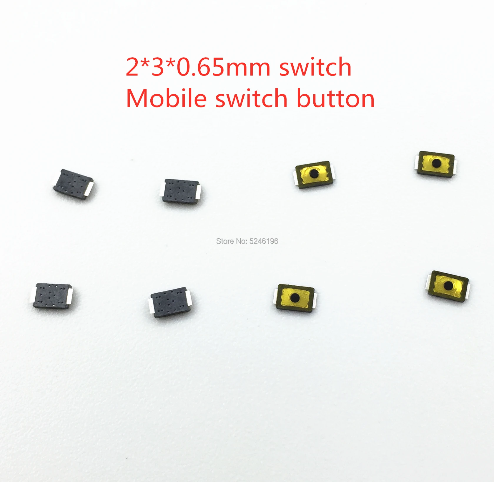 Five 3mm x 6mm x 2.5mm Tactile Push Button Micro Switches