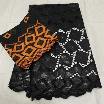 

African Bazin Riche Lace Fabric New Design Embroidered High Quality French Tulle Lace With beads Guipure Lace Fabric HL041510
