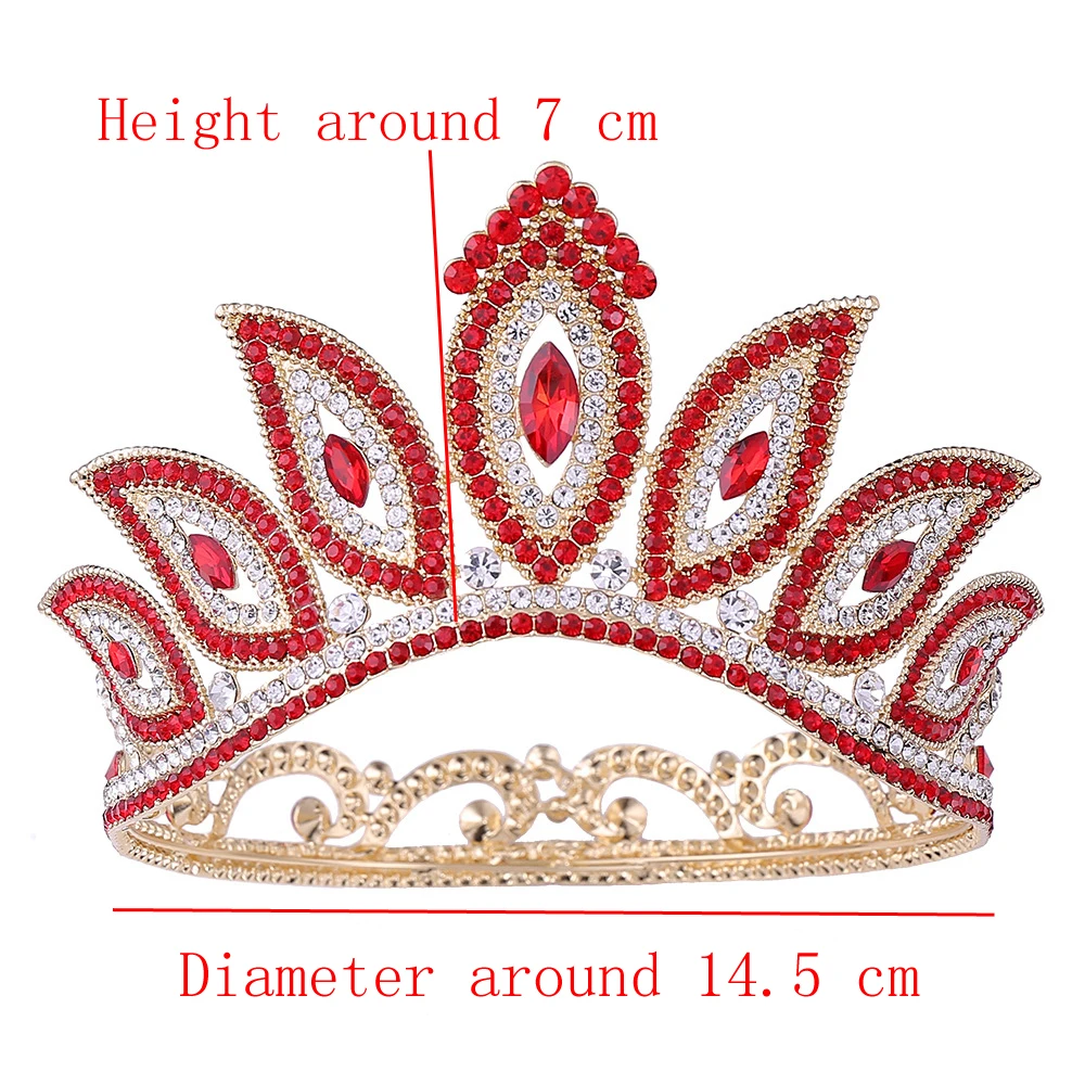 Baroque Wedding Crown Bride tiara Crowns for Queen Pageant Diadem Prom Headdress Bridal Princess Hair Jewelry Accessories