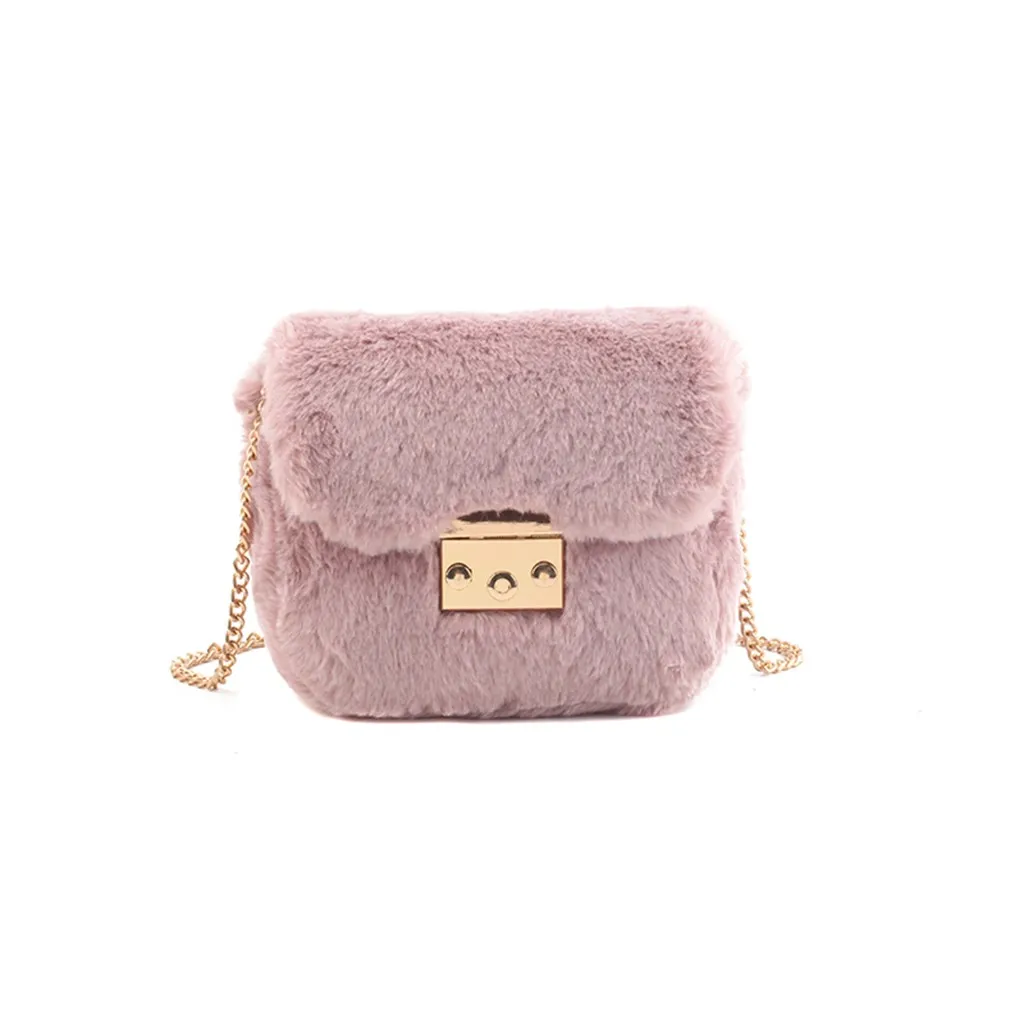 

Handbags Totes Fur Plush Ball Bags Small Shoulder Bag Fashion Women Turkey Hair Bags Soft Pink Ladies Messenger Bags #Zer