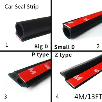 

5m Self Adhesive Rubber Seal Strip Car Door Seal Trim Noiseproof B-Shaped Automotive Rubber Seal Strip