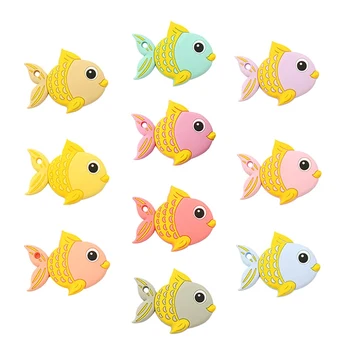 

Baby Teether Lovely Fish Diy Teething Necklace Accessories Food Grade Silicone