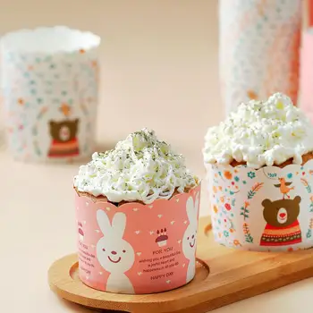 

50PCS Carton Paper Cake Cup Paper Cupcake Baking Muffin Cups Party Cake Mold Pastry Decorating Tools