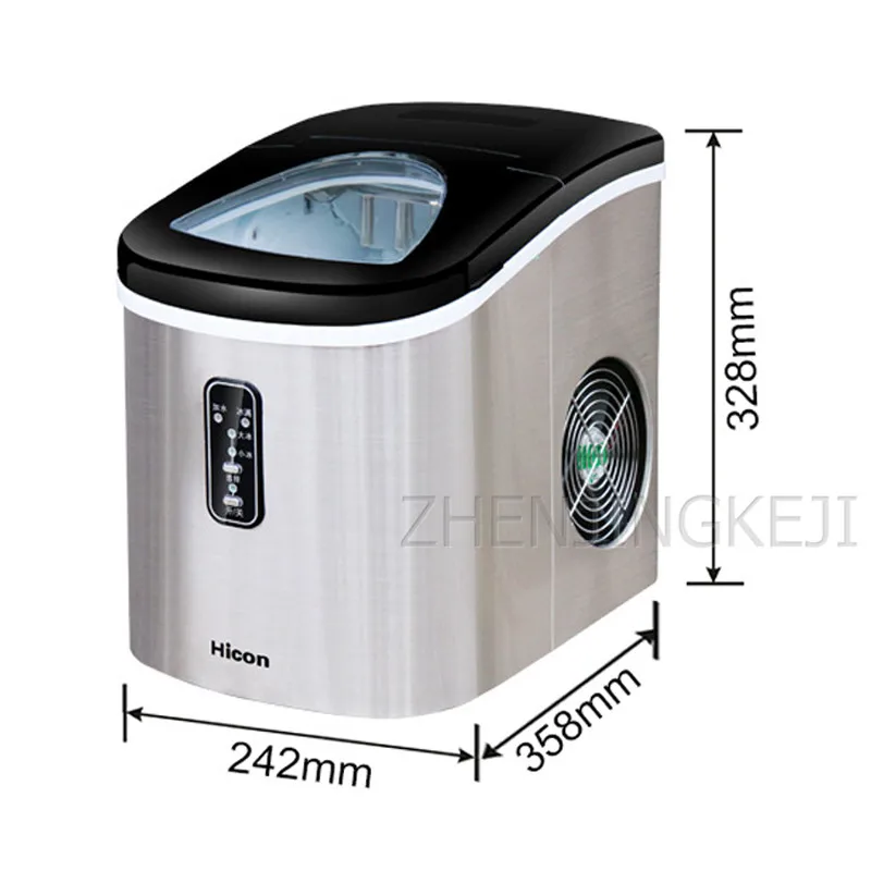 Ice Maker Small Home Appliances Milk Tea Shop Round Ice Manual Add Water Commercial Automatic Cube Maker Frozen Appliances