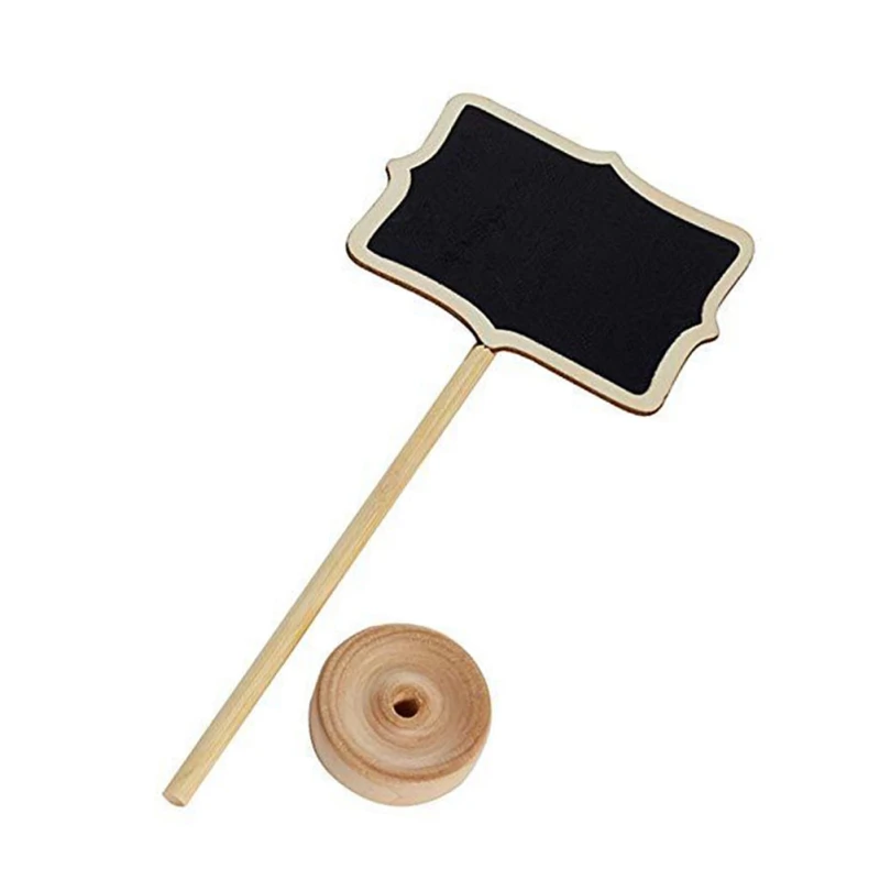 

15PCS Wood Mini Chalkboard Signs Small Rectangle Blackboard Weddings Decorations Message Board