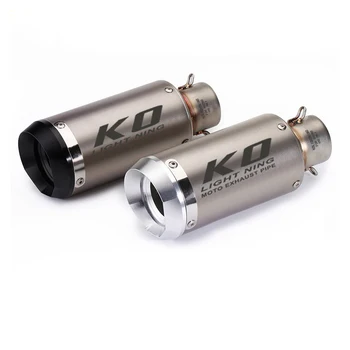 51mm Universal Motorcycle Exhaust Tail Pipe Without Muffler 230mm Stainless Steel Exhaust System Modified For ATV Street Bike