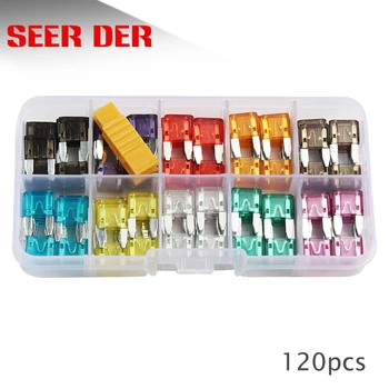 

120PCS Fuse Car Kit Assorted Auto Car Truck Standard Blade Fuse Assortment 2A 3A 5A 7.5 A 10A 15A 20A 25A 30A 35AAutomotive Fuse