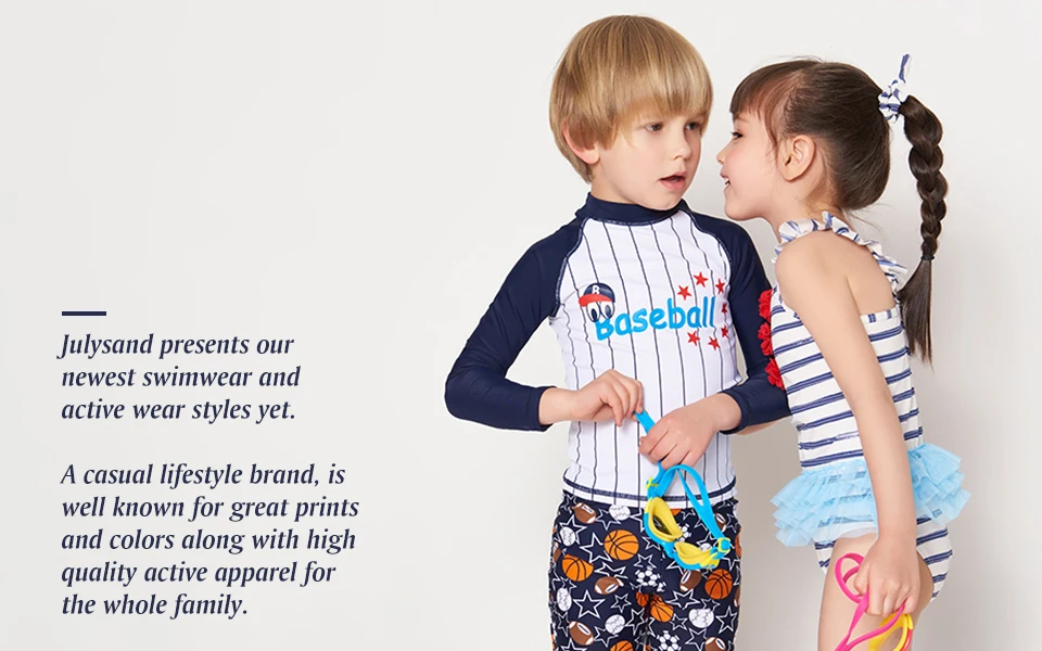 Julysand High Quality Swimwear Girls Two Pieces Swimsuit Baby Skin Care Half sleeve Floral Printed Bathing Suit Kids Swimwear