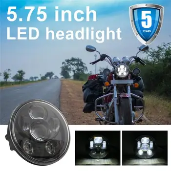 

New Black 5-3/4" 5.75 Inch LED Headlight High Low For Motorcycle LED Projection Headlight Motorcycles Headlight Bulbs