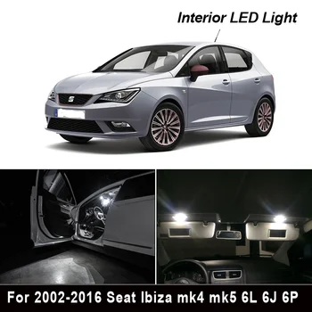 

11pcs Error free license plate lamps+LED interior overhead map dome light bulbs kit For Seat 2002-2016 Ibiza mk4 mk5 6L 6J 6P