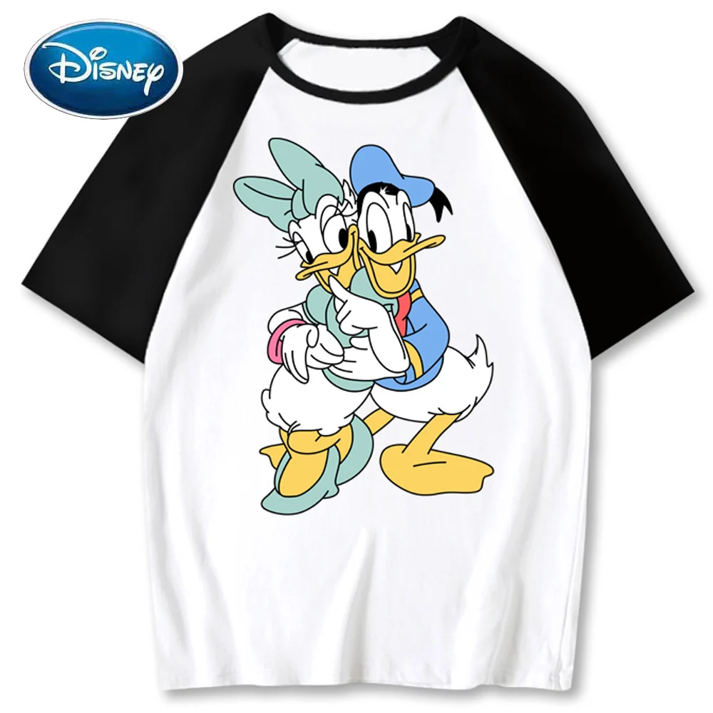 

Disney Chic Fashion Daisy Donald Duck Cartoon Print Harajuku Women T-Shirt Tee O-Neck Pullover Short Sleeve Tops Femmes 12 Color