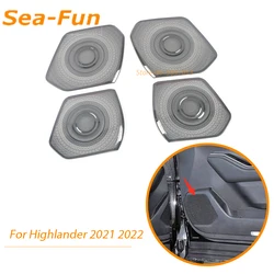Décoration de sonnette pour porte de voiture Toyota Highlander 2021 2022, haut parleur Audio, garniture de couverture, cadre, accessoires d'intérieur 