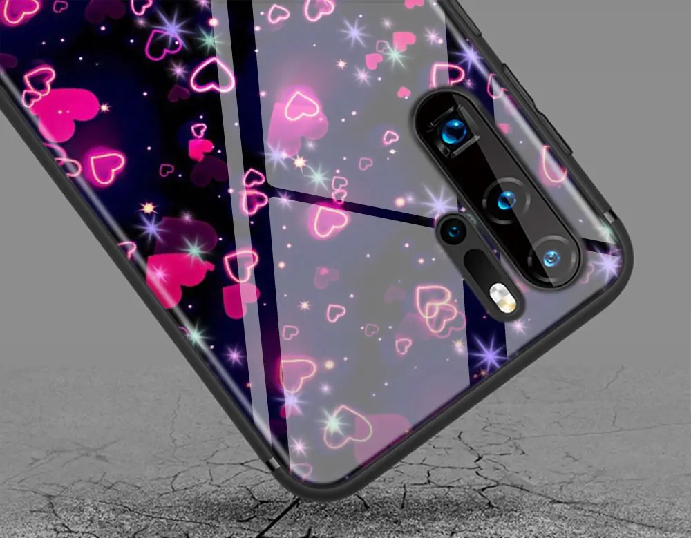 Starlight ПЫЛАЮЩЕЕ Искусство Для huawei P Smart Z Plus P30 P20 Pro P10 P9 P8 Lite Plus супер яркий черный чехол для телефона