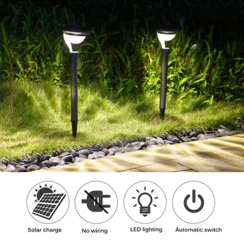 

LED Outdoor Solar Garden lamp Brighter Solar Path Lights Landscape Lights Waterproof Lamp for Lawn Patio Yard Driveway