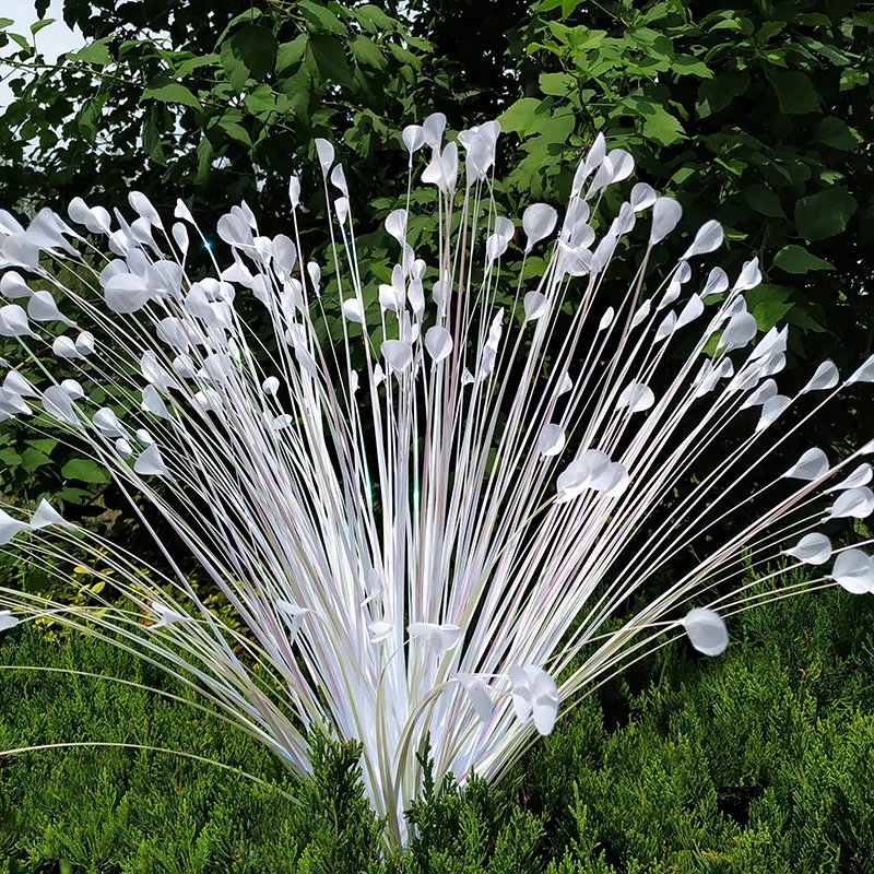 

PVC Artificial Plant White Peacock Grass Flower Arrangement Accessories Reed Leaves Onion Christmas Wedding Decoration