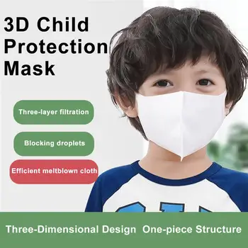 

10Pcs 3 Layer Kids Disposable Dust-proof Anti Haze Breathable Face Mouth Mask маска тканевая для лица fast shipments 2020