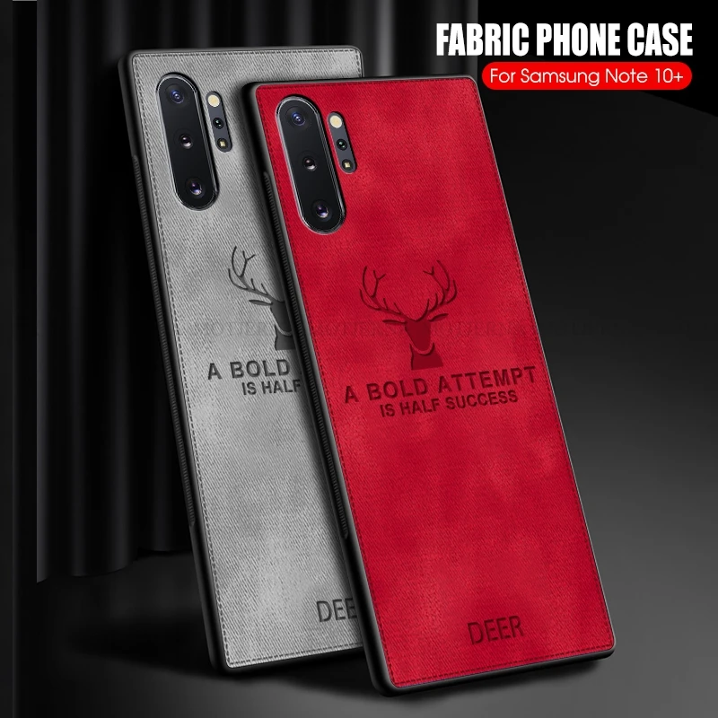 

Soft Phone Back Case For Samsung Galaxy Note 10 Plus A30 A50 A70 Deer Fabric Phone Cover For Samsung Galaxy A7 A750 2018 M10 M20
