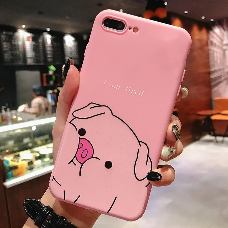 Милый чехол для телефона с рисунком поросенка iphone X XS Max XR 6 6s 7 8 plus модные забавные