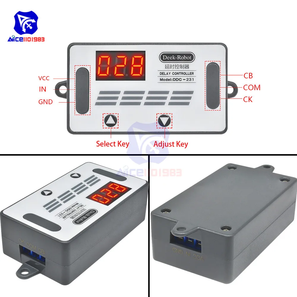 

DDC-231 DC 12V Timer Cycle Relay Digital LED Delay Timer Relay Board Switch Trigger Programmable Module with Buzzer Case for Car