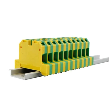 

Wire Conductor 10Pcs EK-10/35 Weidmuller Connector Ground Screw Connection Din Rail Terminal Blocks EK10/35