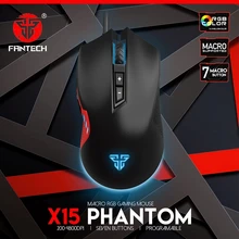FANTECH X15 профессиональная игровая мышь 4800 dpi Регулируемая RGB мышь Мыши для ПК ноутбука игры USB Проводная эргономичная мышь для PUBG CS