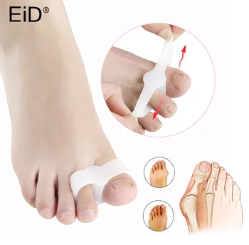 

EiD 2Pcs Sinlicone Hallux Valgus Toe Separator Silicone Insoles Toe Overlapping Toe Align Appliance Finger Pain Relieve Insert