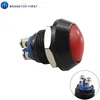 1PC 12mm  Momentary Waterproof Round Oxidation Black Metal Push Button Switch Car Start Horn Bell Automatic Reset Button 1NO ► Photo 2/6