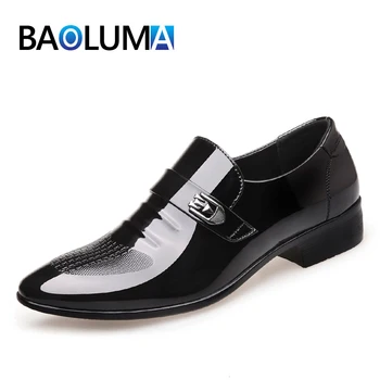 

2020 Men Dress ShoesHigh Quality Leather Men Business Flat Shoes Comfortable Breathable Men Office Shoes Driving Men Shoes 38-45