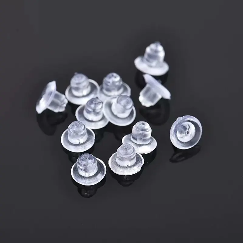 

Lo Paulina Clear Soft Silicone Rubber Earring Backs High Quality 100pcs/lot Wholesale Price