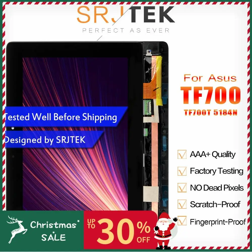Srjtek lcd для Asus Transformer Pad TF700 TF700T TCP10D47 V0.2 5184N FPC-1 сенсорный экран дигитайзер сенсор в сборе с рамкой