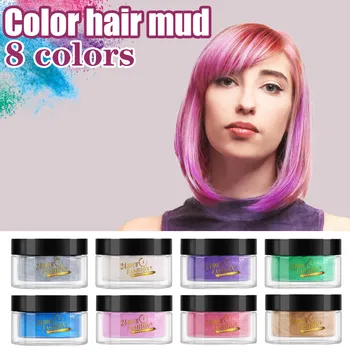 

Temporary Hair Dye Cream Multicolor Unisex Diy Hair Color Wax Mud Cream Temporary Modeling Easy Coloring White Hair Cover Pen