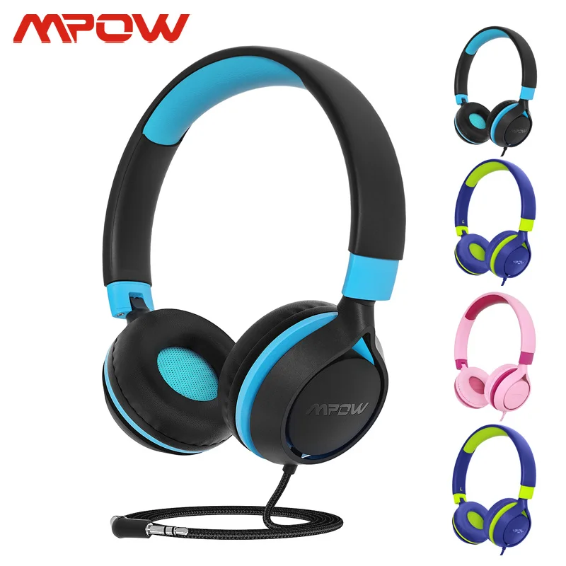 Mpow CHEI Kids Headphones Wired Volume Limit Teens Children Earphone Fold able Adjustable Headset For PC Cellphone Tablet Travel