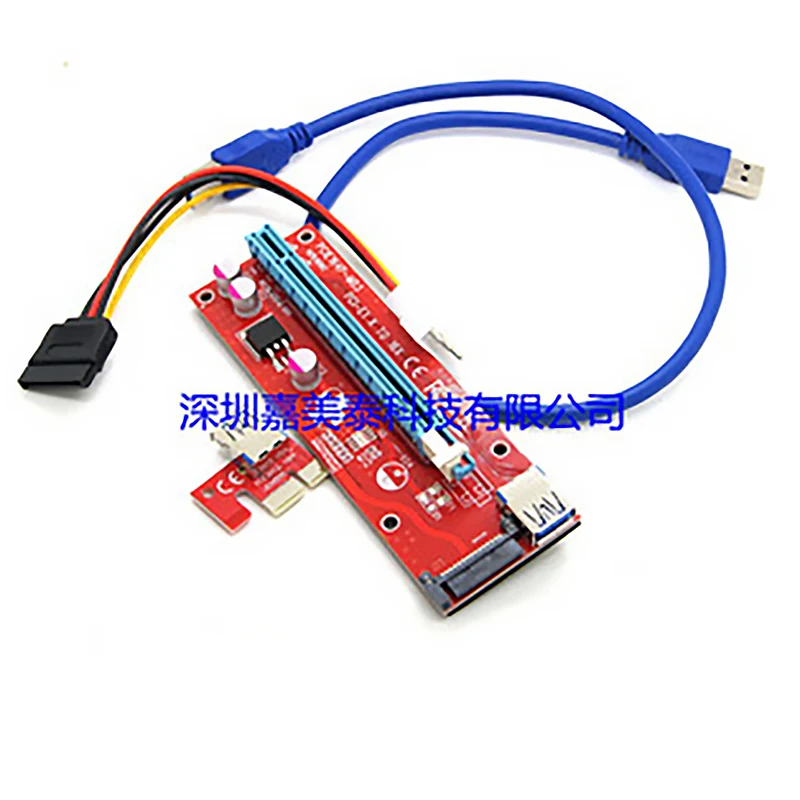For BTC LTC ETH Mining Miner PCI-E Expansion Card PCIE X1 To X16 Extender 15Pin SATA Power Converter Adapter USB 3.0 Cable