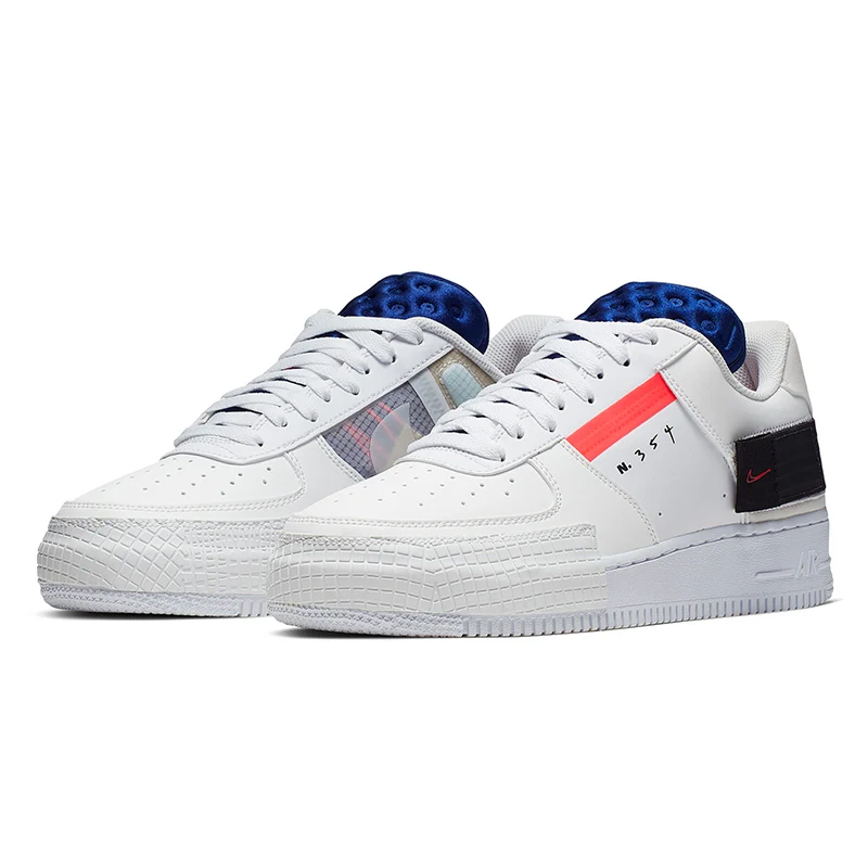 NIKE AIR FORCE 1 Скейтбординг обувь AF1 TYPE спортивные Тенни в белом и черном вариантах