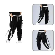 

Great Men Trousers Multi Pockets Ankle Length Hip-hop Style Winter Trousers Autumn Cargo Pants Men Cargo Pants