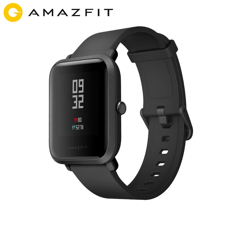

Amazfit Bip Smartwatch Bluetooth Sport Heart Rate Monitor IP68 Waterproof Call Reminder MiFit APP Interactive Music-Black