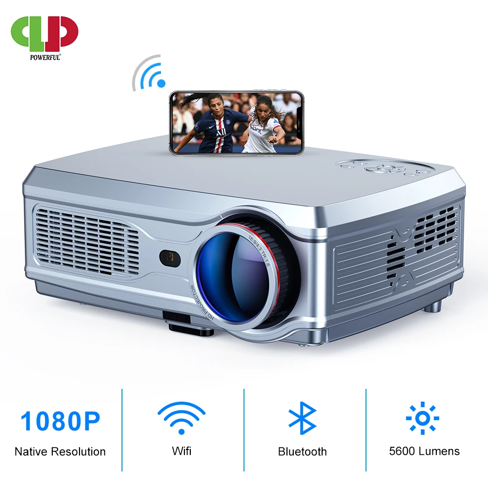 Мощный Full HD проектор 1080P СВЕТОДИОДНЫЙ proyector 3D видеопроектор HDMI для 4K Smart Android 7 1 (2G +