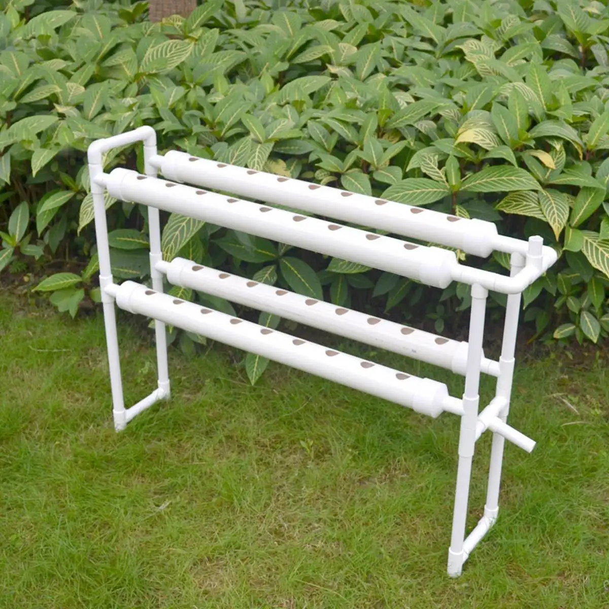 

36 Sites 4 Pipes 2 Layer Garden Grow Planting Box Vegetables Tools Hydroponic Rack Holder White 220V Hydroponic Grow Kit Plastic