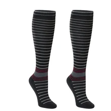 Для мужчин Для женщин езды на велосипеде на открытом воздухе модная дышащая эластичные полосатые Профессиональный Беременность для верховой езды спортивная Беговая компрессия носки