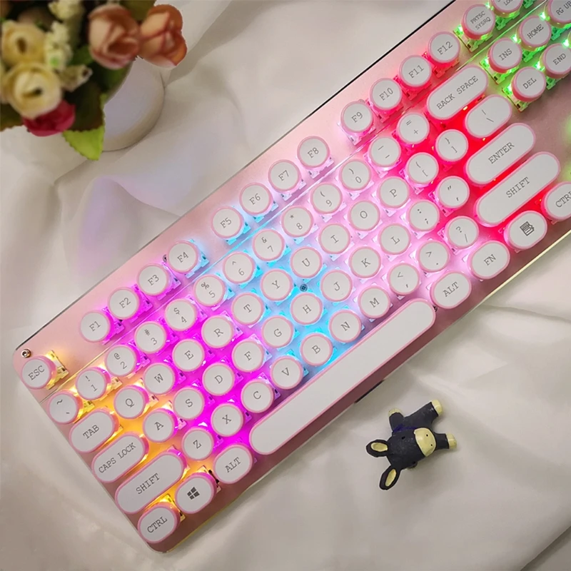 DIY Keycap Ретро СТИМ панк машинка механическая клавиатура Keycap 108 ключи стандартные ключи для геймеров клавиатура клавиша