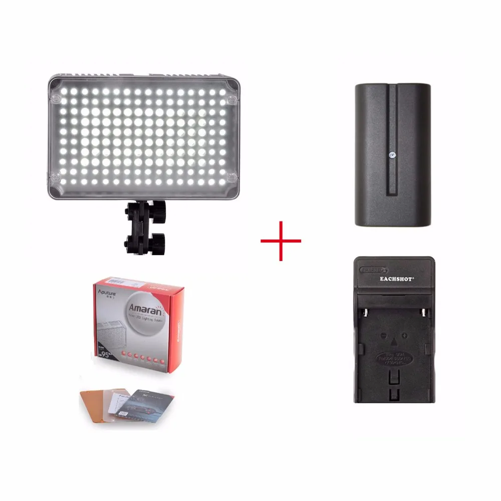 Aputure AL H160 CRI95 + Amaran 160 светильник батарея зарядное устройство для камеры Canon Nikon