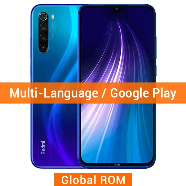 Xiaomi Redmi Note 8 с глобальной прошивкой, 6 ГБ, 128 ГБ, 48 МП, четыре тыловые камеры Snapdragon 665, четыре ядра, FHD экран 6,3 дюйма, 4000 мАч, мобильный телефон - Цвет: Global ROM Blue