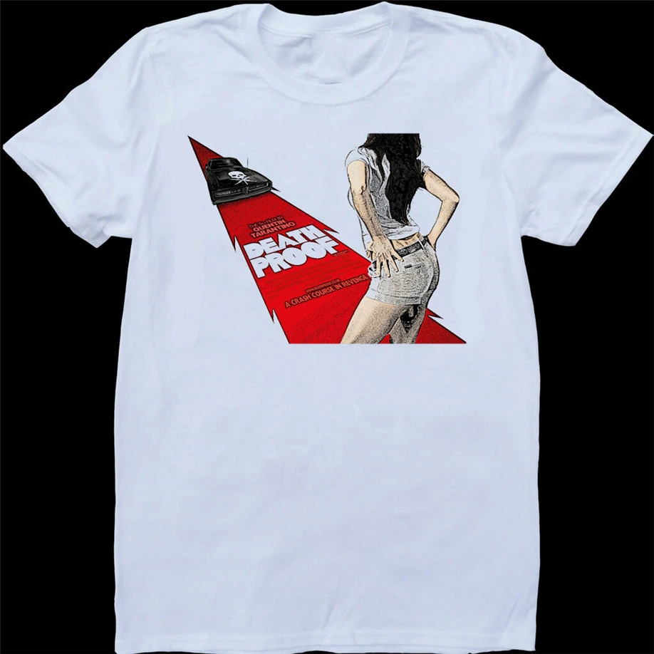 Quentin Tarantino Death Proof White Custom Made T-Shirt Printed Tee Shirt |