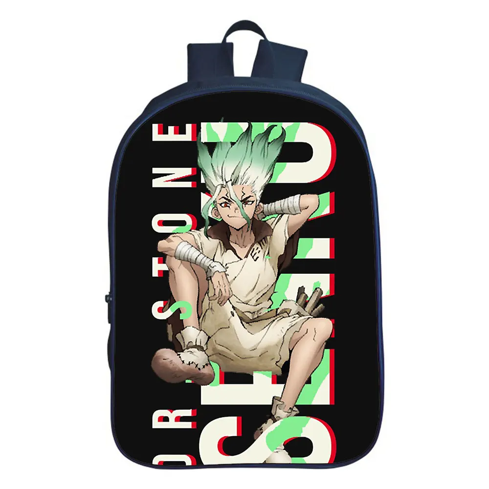 Cosplay Dr.STONE Backpack Kindergarten Mochila Boys School Bag Teens Storage Bag Travel Bags Children Rucksack 3D Anime Bag