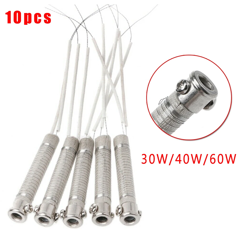 

10pcs 220V 30/40/60W Soldering Iron Core Heating Element Replacement Welding Tool Metalworking Accessories